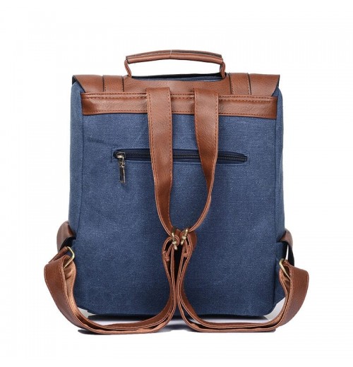 Canvas Leather Padded 15.6 Laptop Backpack Canvas Leather Padded 15.6 Laptop Backpack