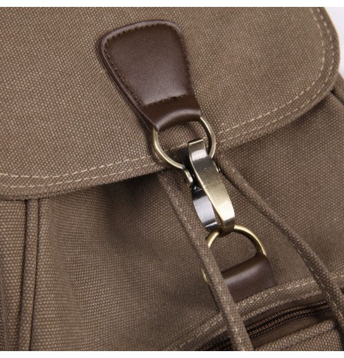 Canvas Drawstring 15.6 Backpack With Flap Canvas Drawstring 15.6 Backpack With Flap