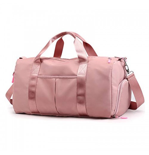 Pink Gym Bag With Shoe Compartment Pink Gym Bag With Shoe Compartment