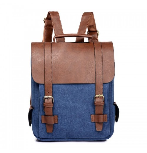 Canvas Leather Padded 15.6 Laptop Backpack Canvas Leather Padded 15.6 Laptop Backpack